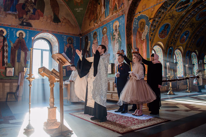 Christian wedding in Russia