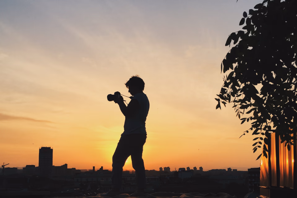 A photographer at work