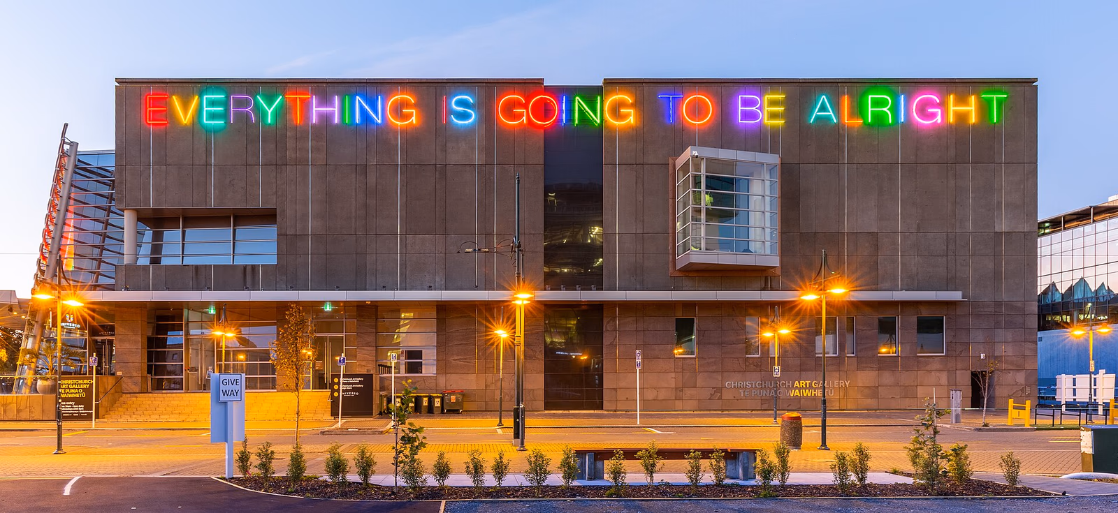 "Everything is Going to be Alright" artwork, Christchurch Art Gallery, Christchurch, New Z