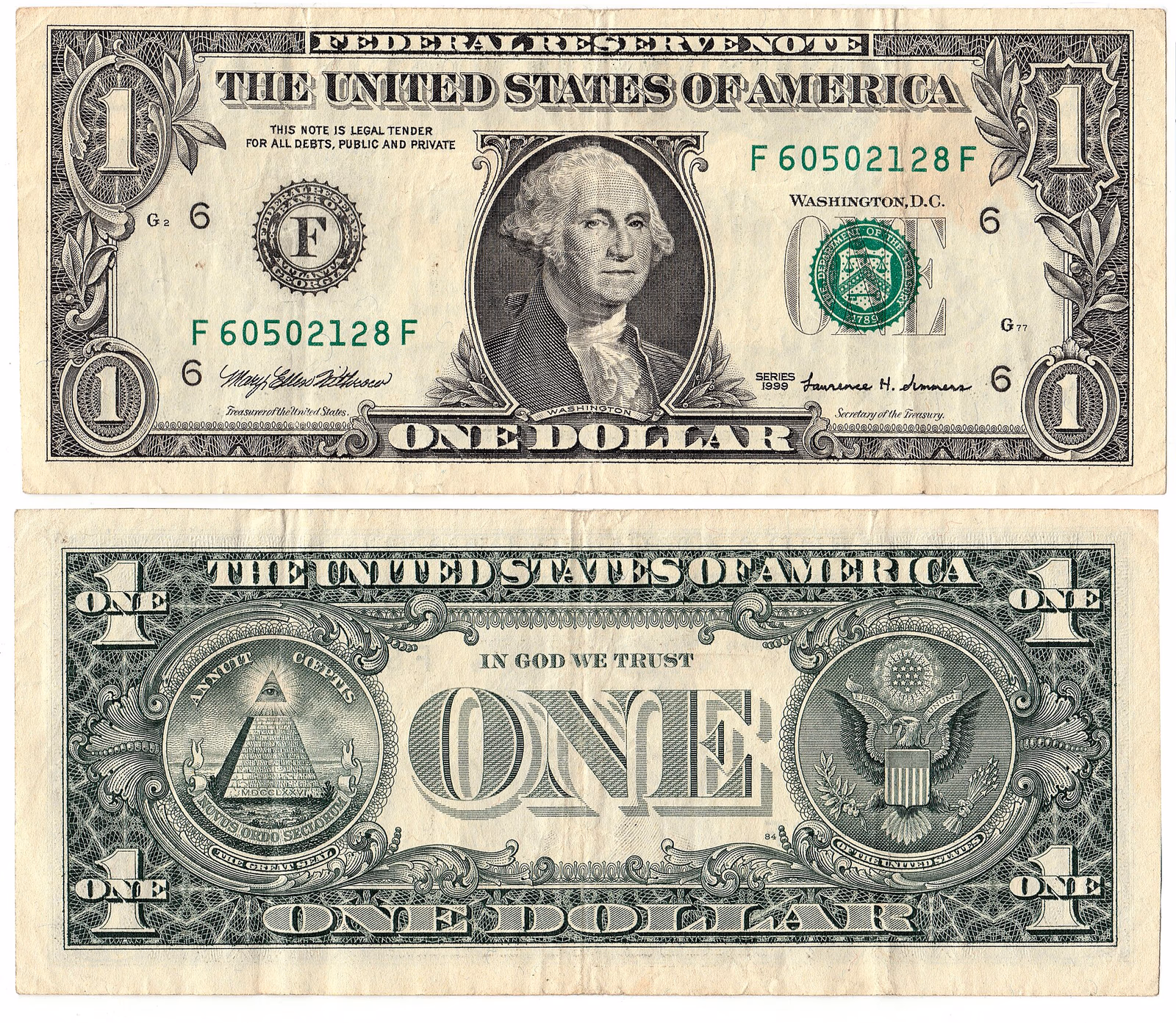 US dollar banknotes spread out